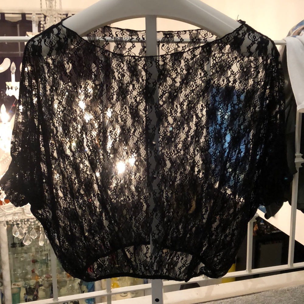 Beautiful black lace shirt